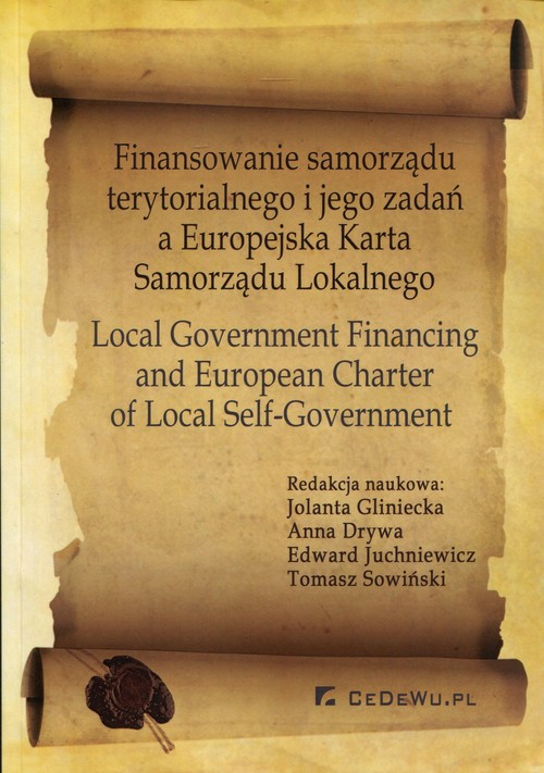 Image of Finansowanie samorządu terytorialnego i jego zadań a Europejska Karta Samorządu Lokalnego