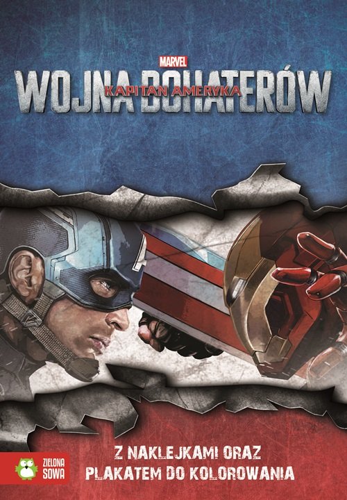 Image of Wojna bohaterów Kapitan Ameryka Książka z naklejkami i plakatem