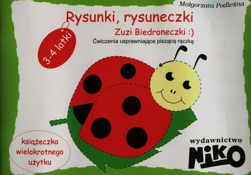 Image of Rysunki, rysuneczki Zuzi Biedroneczki Ćwiczenia usprawniające pisząca rączkę 3-4 latki