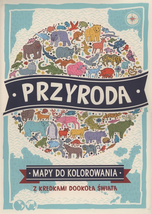 Image of Przyroda Mapy do kolorowania Z kredkami dookoła świata