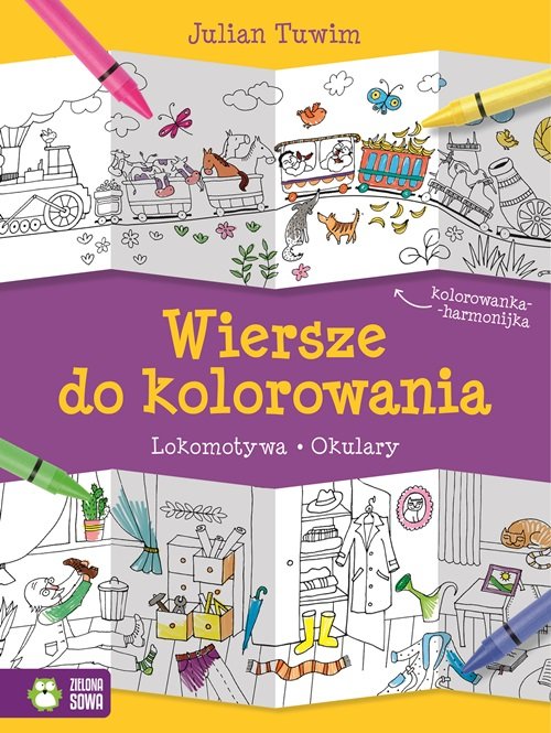 Image of Wiersze do kolorowania Lokomotywa Okulary