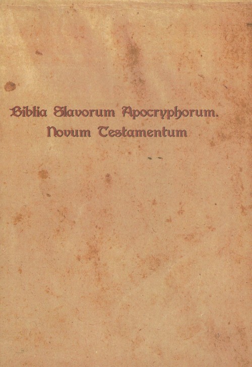 Image of Biblia Slavorum Aporcryphorum Novum Testamentum