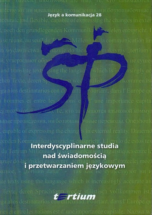 Image of Interdyscyplinarne studia nad świadomością i przetwarzaniem językowym