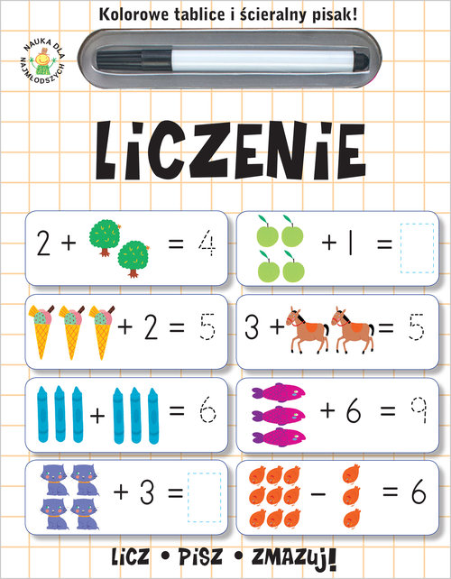 Image of Kolorowe tablice i ścieralny pisak Liczenie