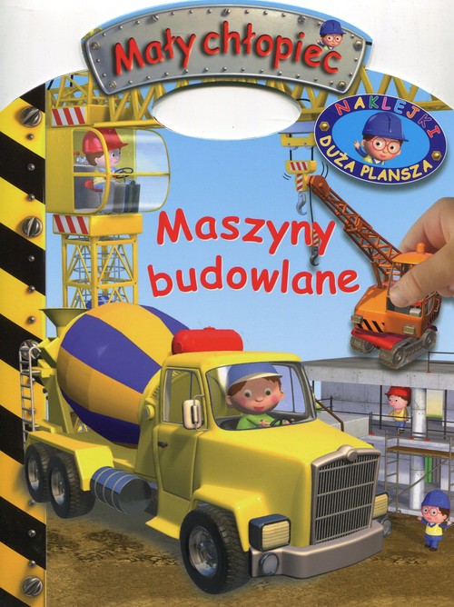 Image of Mały chłopiec Maszyny budowlane Naklejki Duża plansza