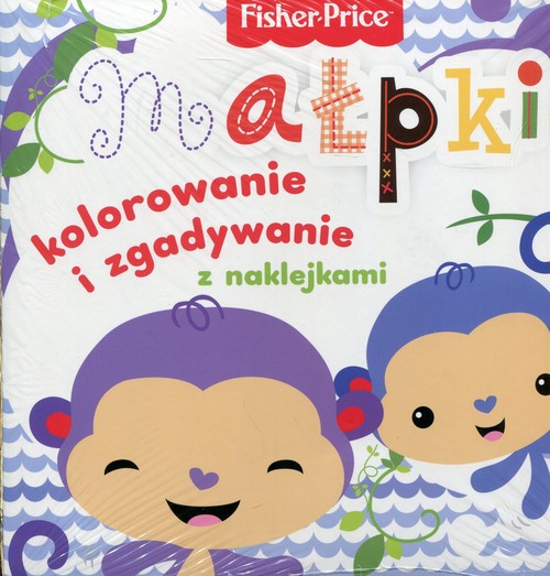 Image of Fisher Price Kolorowanka podłogowa Małpki kolorowanie i zgadywanie z naklejkami