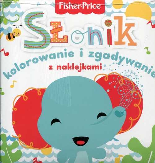 Image of Fisher Price Kolorowanka podłogowa Słonik kolorowanie i zgadywanie z naklejkami