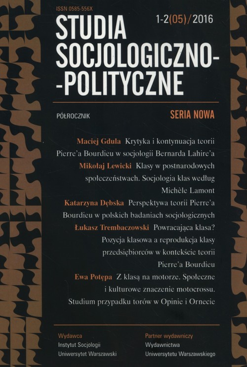 Image of Studia Socjologiczno-Polityczne 1-2/2016