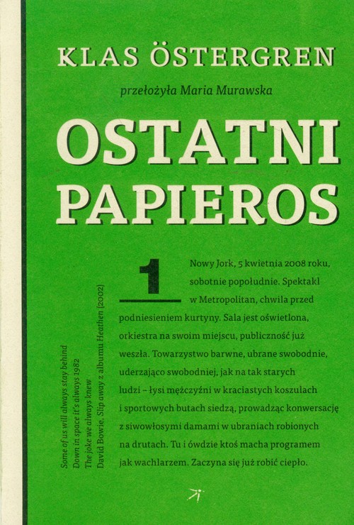 Image of Ostatni papieros