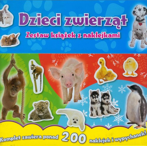 Image of Dzieci zwierząt Zestaw książek z naklejkami
