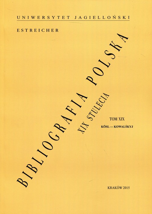 Image of Bibliografia Polska XIX stulecia Tom XIX