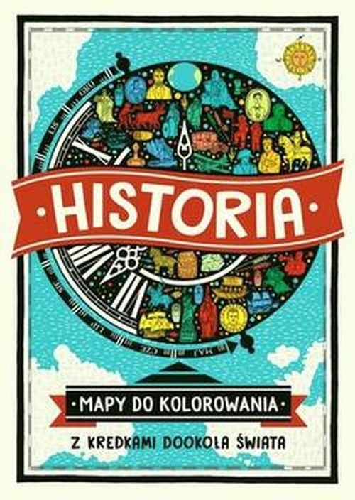 Image of Historia Mapy do kolorowania Z kredkami dookoła świata