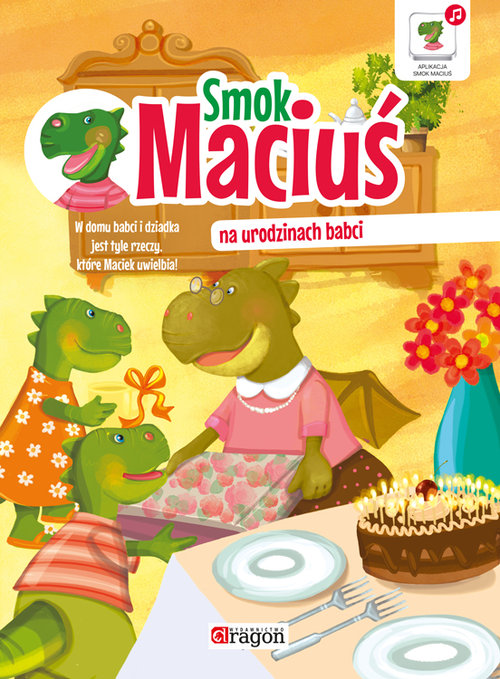 Image of Smok Maciuś na urodzinach babci