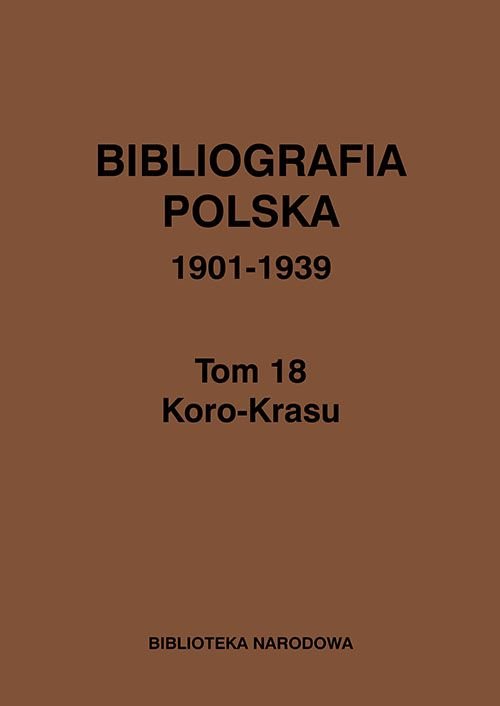 Image of Bibliografia polska 1901-1939 Tom 18