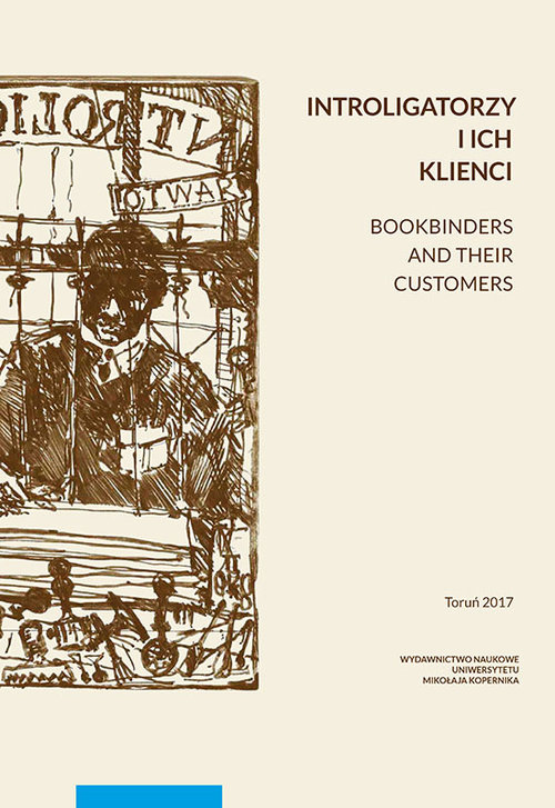 Image of Introligatorzy i ich klienci. Bookbinders and their customers