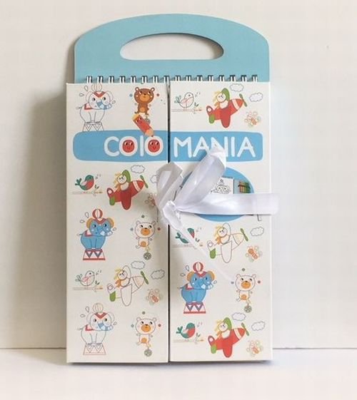 Image of Colomania Książeczka z kredkami niebieska