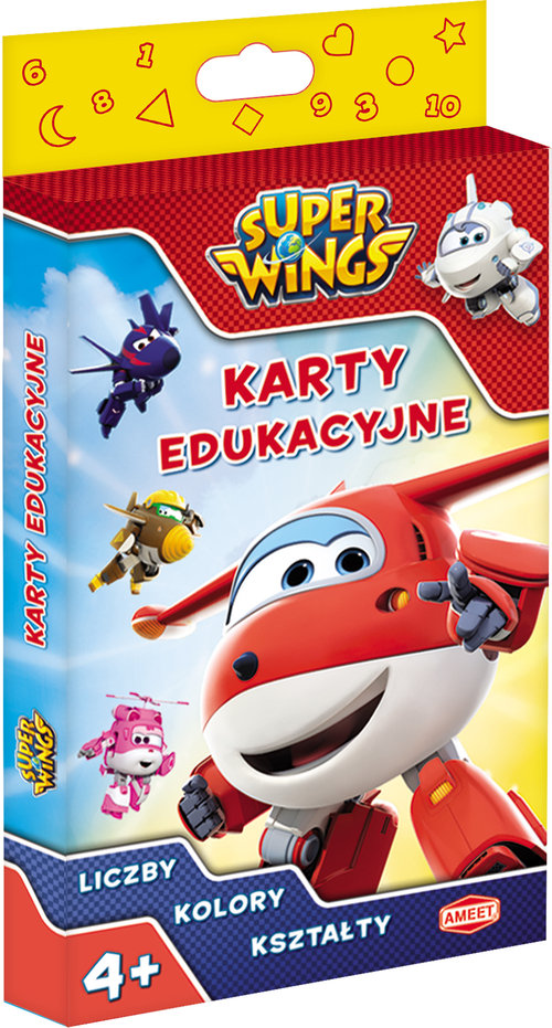 Image of Super Wings karty edukacyjne Liczby kolory kształty PCK-301