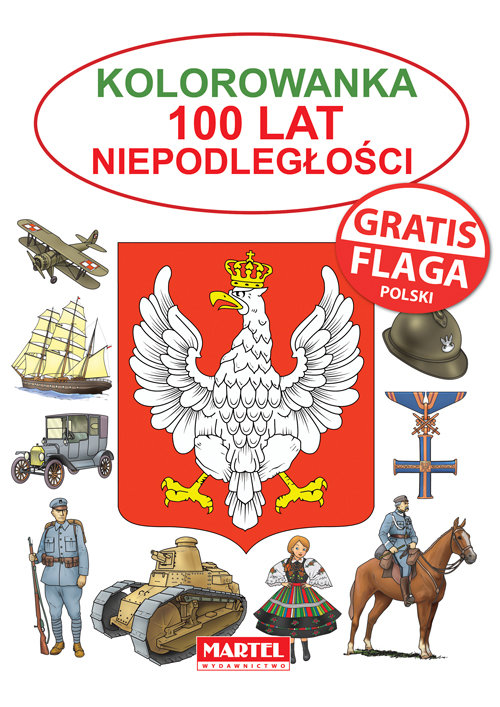 Image of Kolorowanka 100 lat niepodległości flaga Gratis