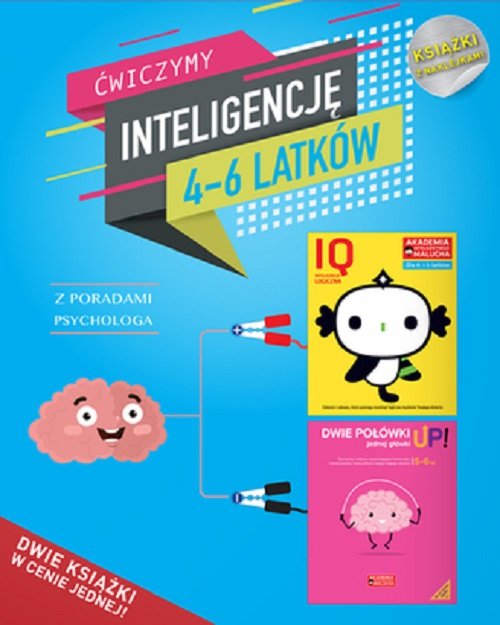 Image of IQ Inteligencja logiczna i rozwój mózgu dla 4-6 latków z poradami psychologa. Książki z naklejkami.