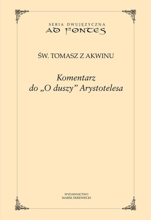Image of Komentarz do O duszy Arystotelesa