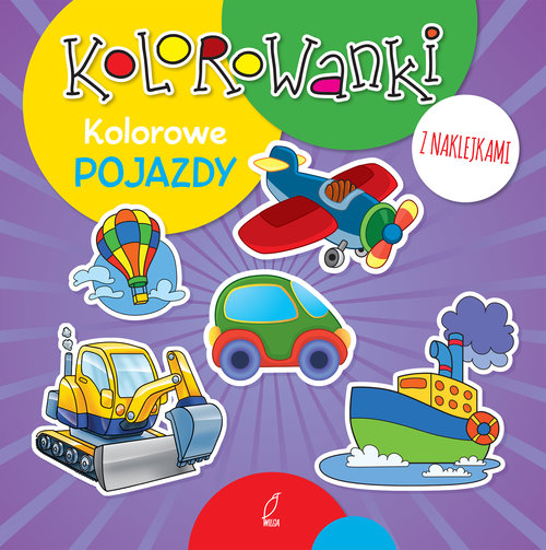 Image of Kolorowanki z naklejkami. Kolorowe pojazdy