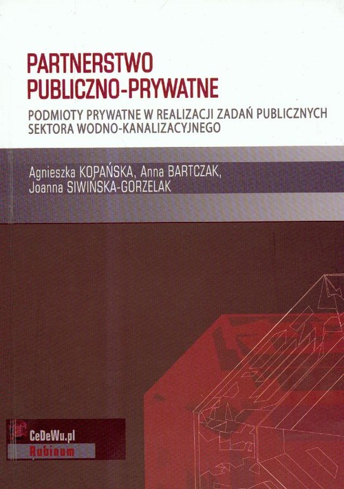 Image of Partnerstwo publiczno prywatne Podmioty prywatne w realizacji zadań publicznych sektora wodno-kanalizacyjnego