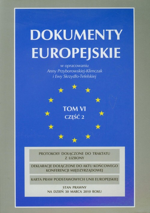 Image of Dokumenty europejskie Tom 6 część 2