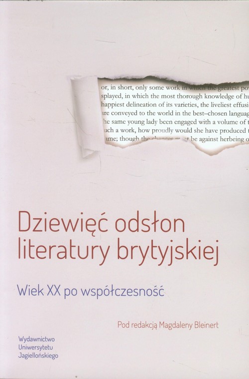 Image of Dziewięć odsłon literatury brytyjskiej Wiek XX po współczesność