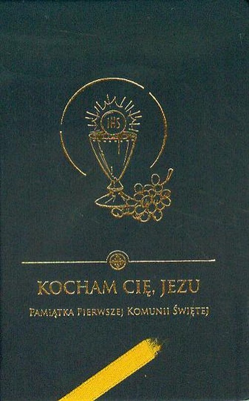Image of Kocham Cię Jezu Pamiątka Pierwszej Komunii Świętej granatowa