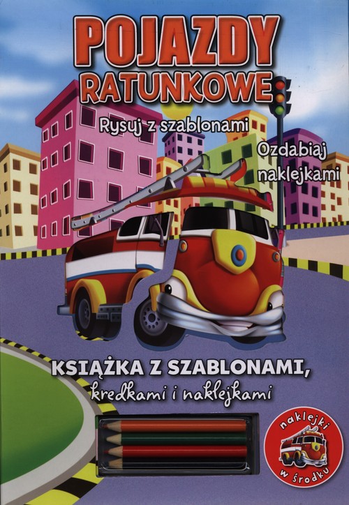 Image of Pojazdy ratunkowe Rysuj z szablonami ozdabiaj naklejkami