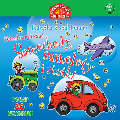 Image of Samochody samoloty i statki Potrafię rysować Książka z szablonami