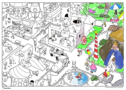 Image of Park rozrywki Kolorowanka Kolorowanka wielkiego formatu