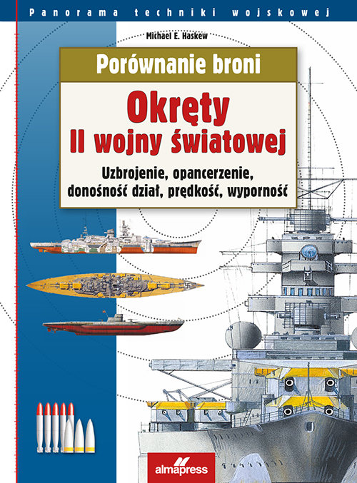 Image of Porównanie broni Okręty II wojny światowej Uzbrojenie, opancerzenie, donośność dział, prędkość, wyporność