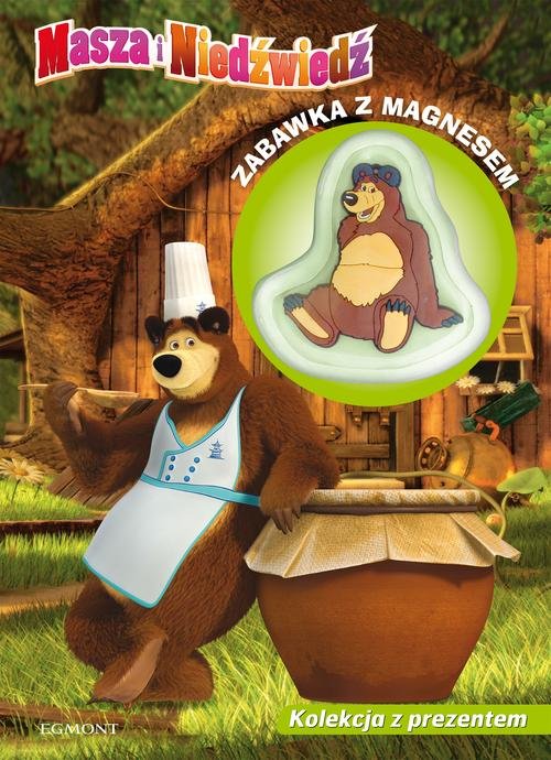 Image of Masza i Niedźwiedź Bądź zdrów! Smacznego! Kolekcja z prezentem Zabawka z magnesem