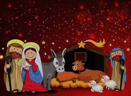 Image of Szopka bożonarodzeniowa z naklejkami