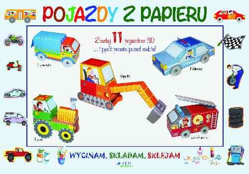 Image of Wycinam składam sklejam Pojazdy z papieru