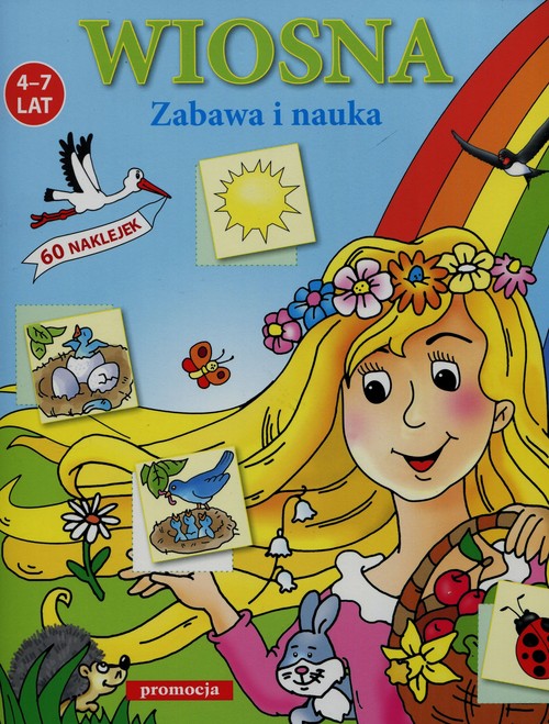 Image of Wiosna Zabawa i nauka 60 naklejek 4-7 lat
