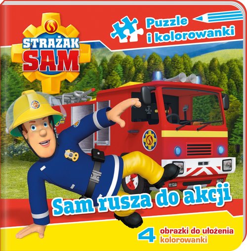Image of Strażak Sam Puzzle i kolorowanki Sam rusza na akcję