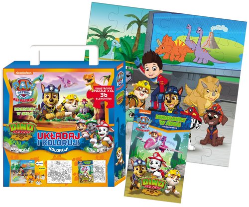 Image of Psi Patrol Układanka - Kolorowanka Dzielna drużyna.