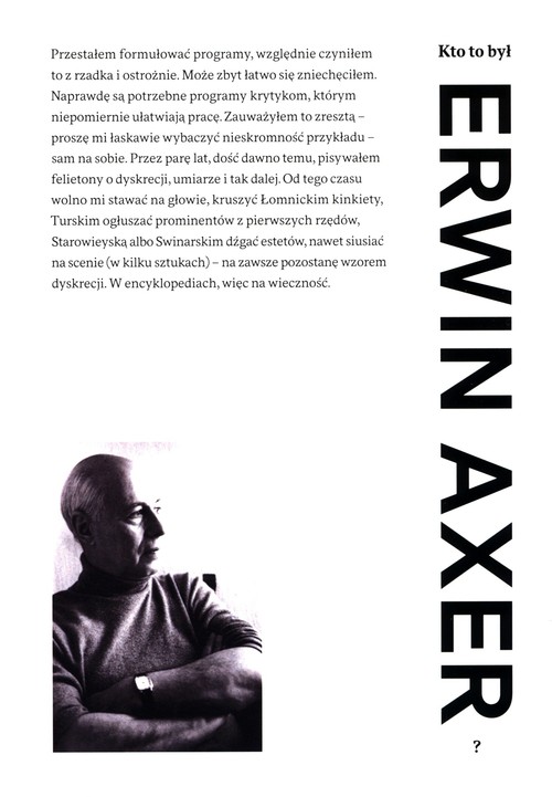 Image of Kto to był Erwin Axer?