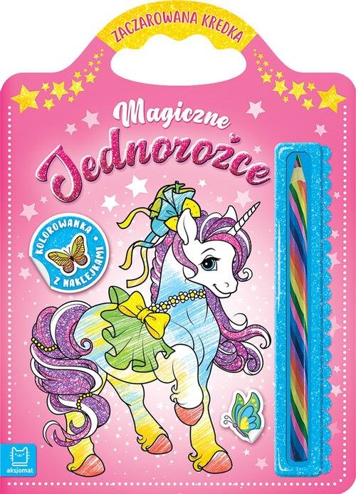 Image of Magiczne jednorożce Kolorowanka z naklejkami Zaczarowana kredka