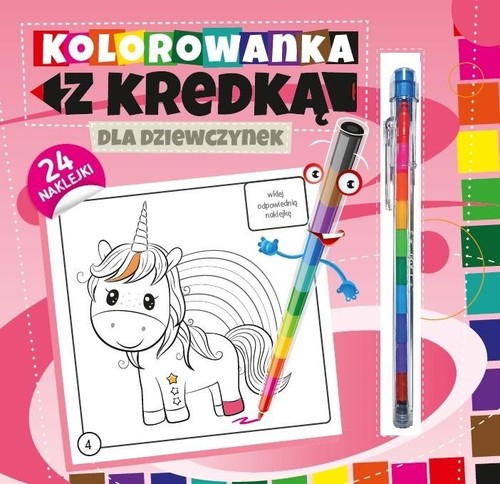 Image of Kolorowanka z kredką Dla dziewczynek