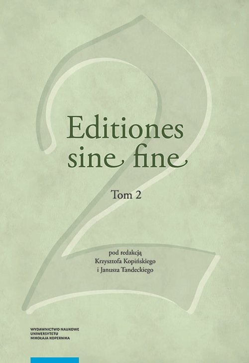 Image of Editiones sine fine Tom 2