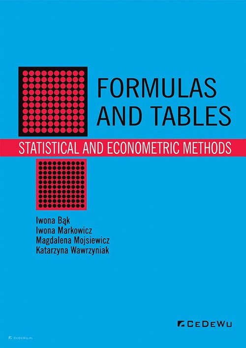 Image of Formulas and tables Statistical and econometric methods