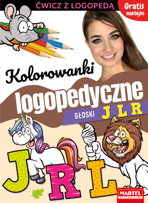 Image of Kolorowanki logopedyczne Głoski J L R z naklejkami