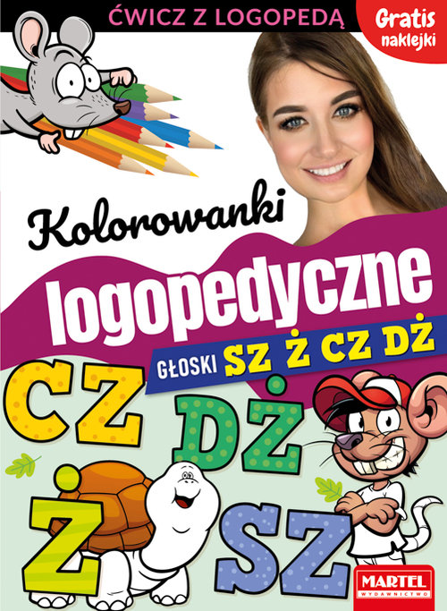 Image of Kolorowanki logopedyczne Głoski Sz Ż Cz Dż z naklejkami