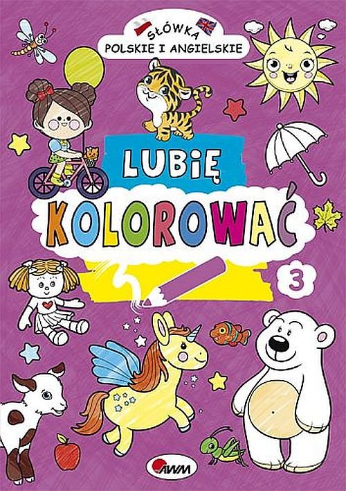 Image of Lubię kolorować 3 Słówka polskie i angielskie