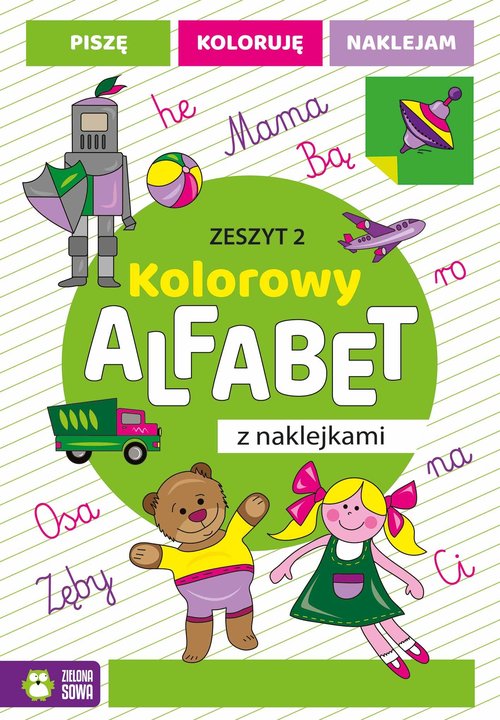 Image of Kolorowy alfabet z naklejkami Zeszyt 2