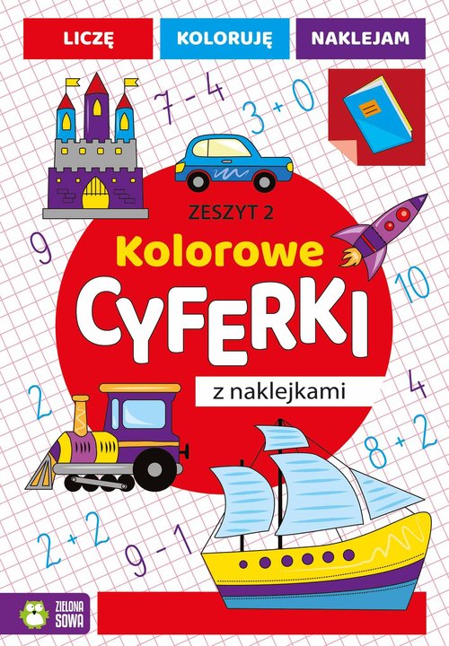 Image of Kolorowe cyferki z naklejkami Zeszyt 2
