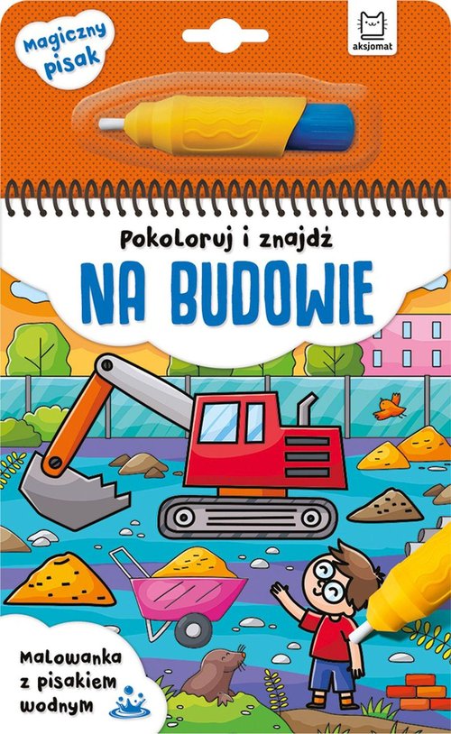 Image of Pokoloruj i znajdź Na budowie Malowanka z pisakiem wodnym